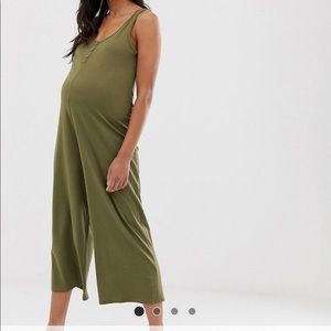 Olive jumpsuit maternity medium